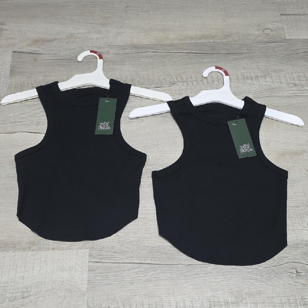 NWT (2 Pack) Wild Fable Girl's Ribbed Tank Tops- Size XS